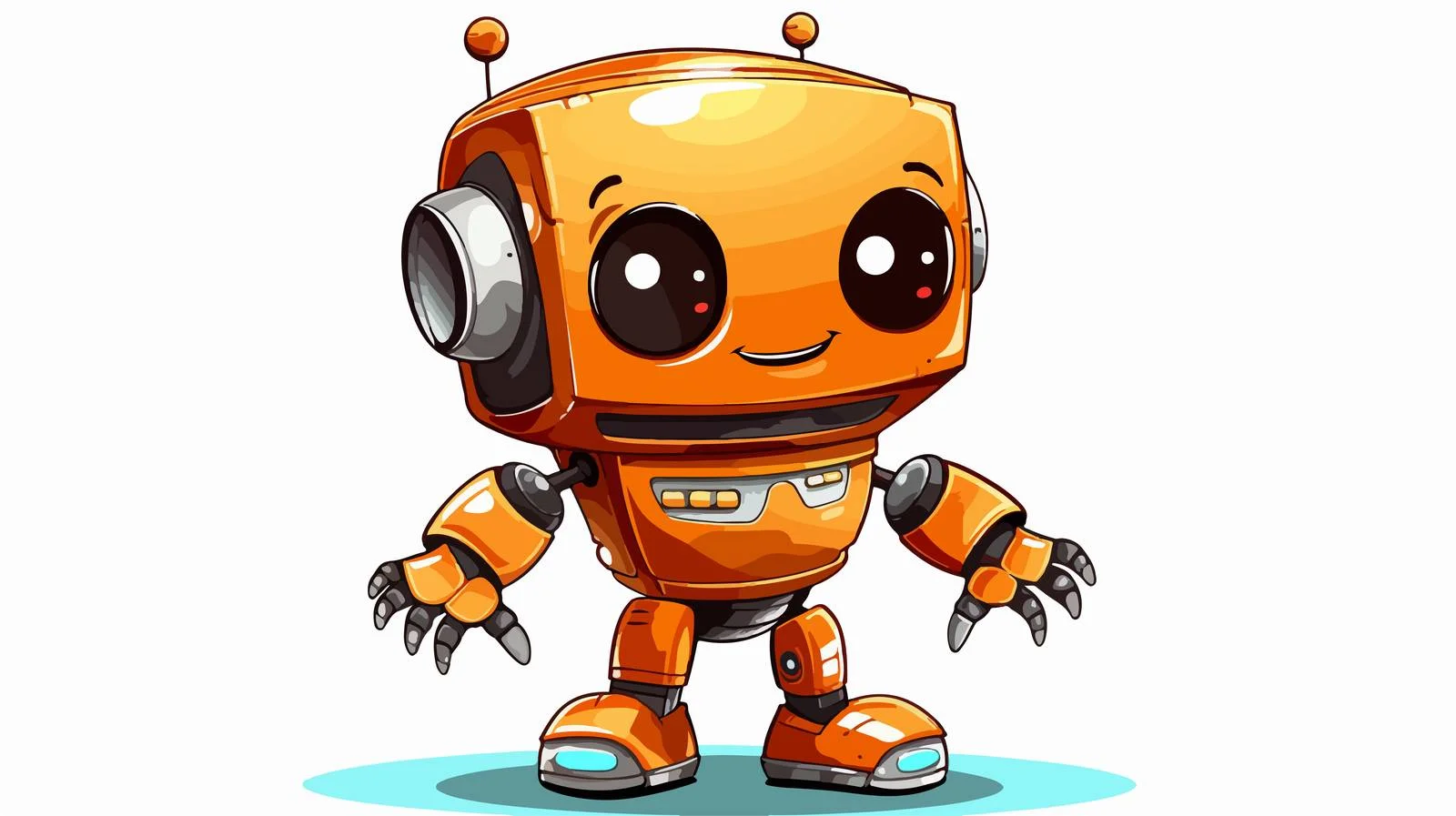 Cyborg Mimicking Human Stock Illustration — free download from Dotvec