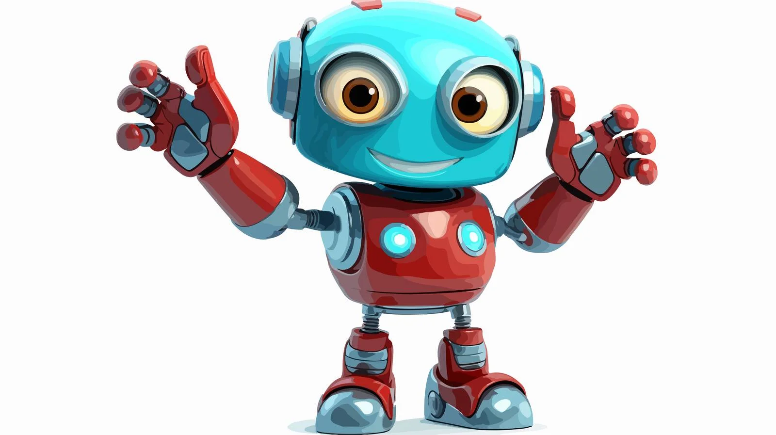 Robot Woman Waving Illustration — free download from Dotvec