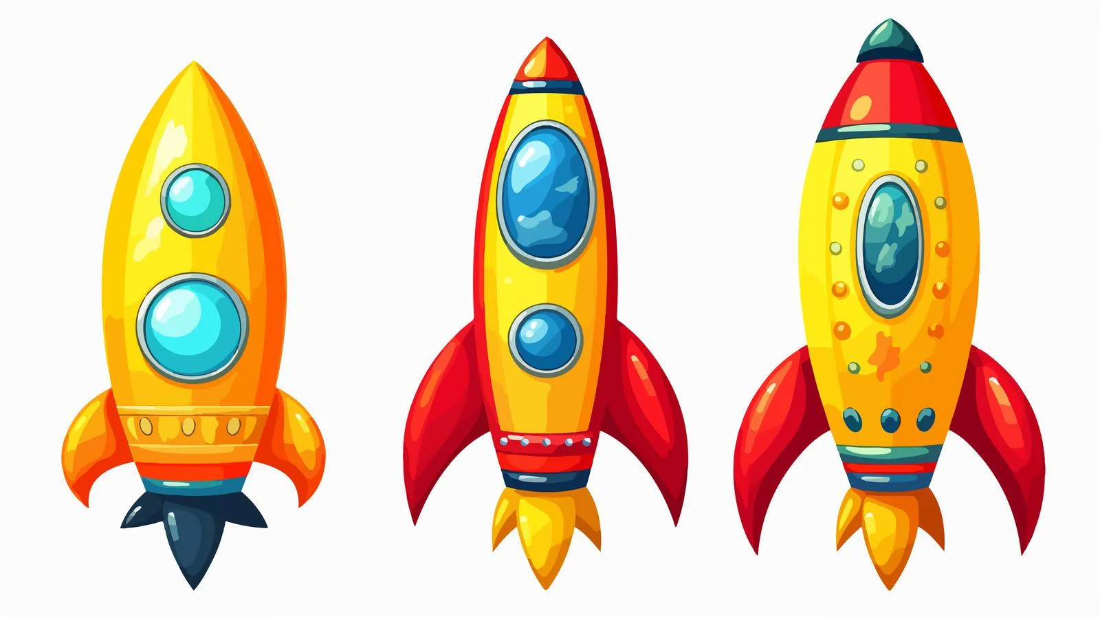Cartoon Rocket Vector Illustration — free download from Dotvec