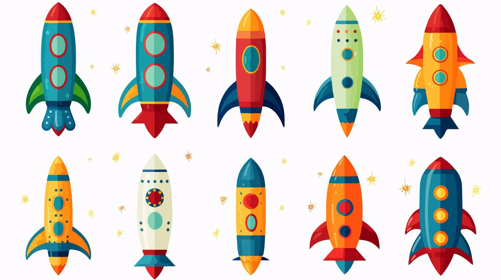 Cartoon Rocket Vector Illustration — free download from Dotvec