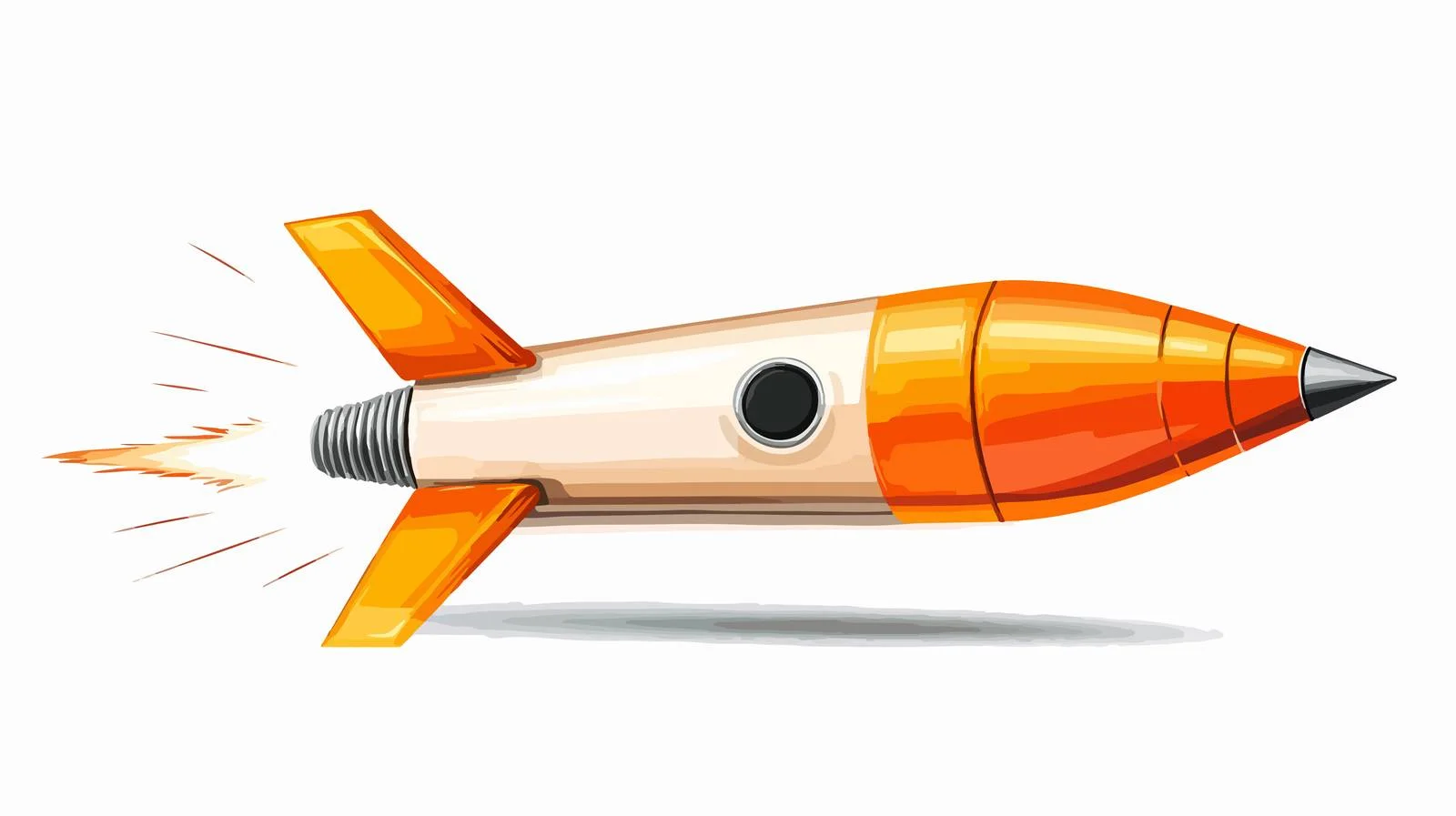 Cartoon Rocket Pencil Vector Illustration — free download from Dotvec