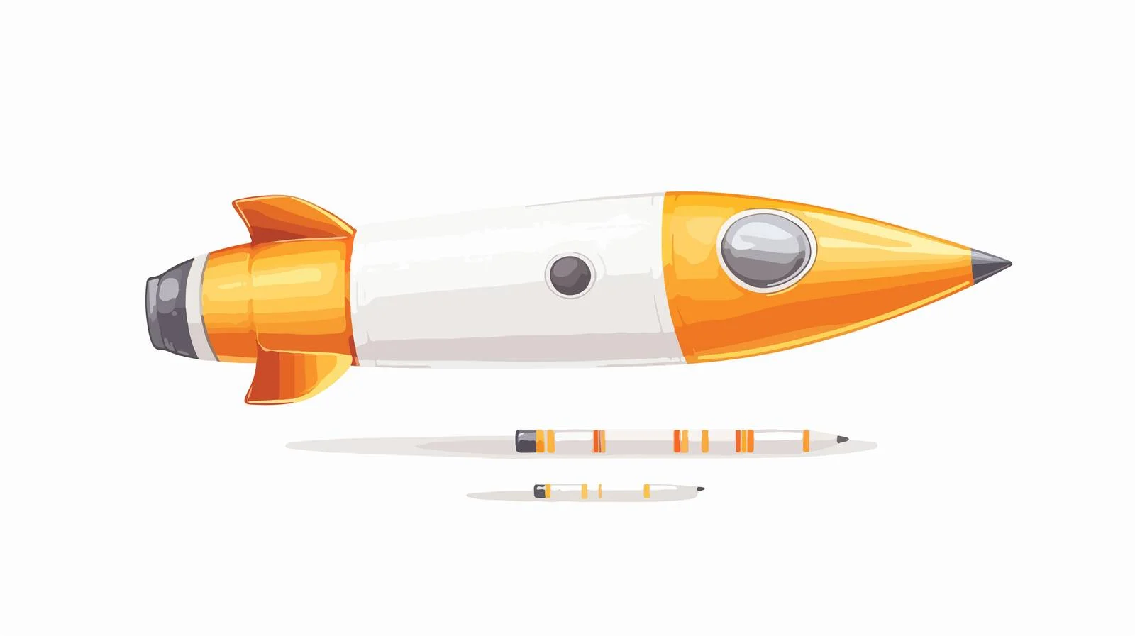 Rocket Pencil Vector Illustration — free download from Dotvec