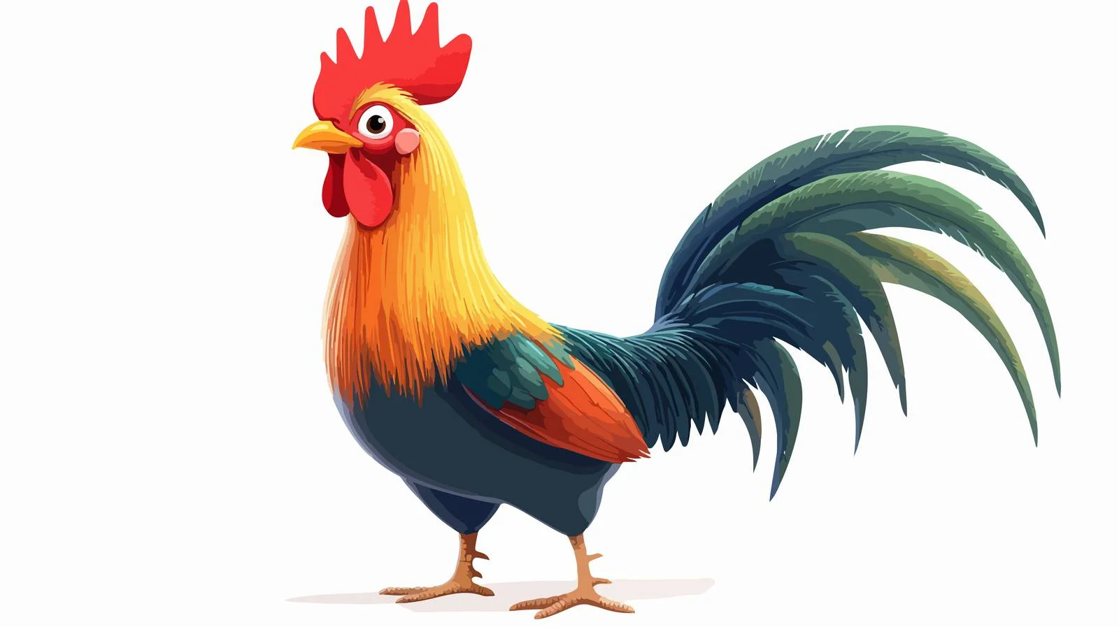 Cartoon Rooster Illustration Usage — free download from Dotvec