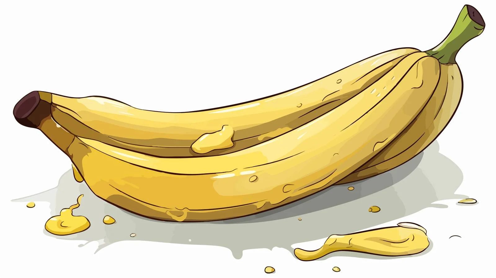 Cartoon Rotten Banana Stock Vector Illustration — free download from Dotvec
