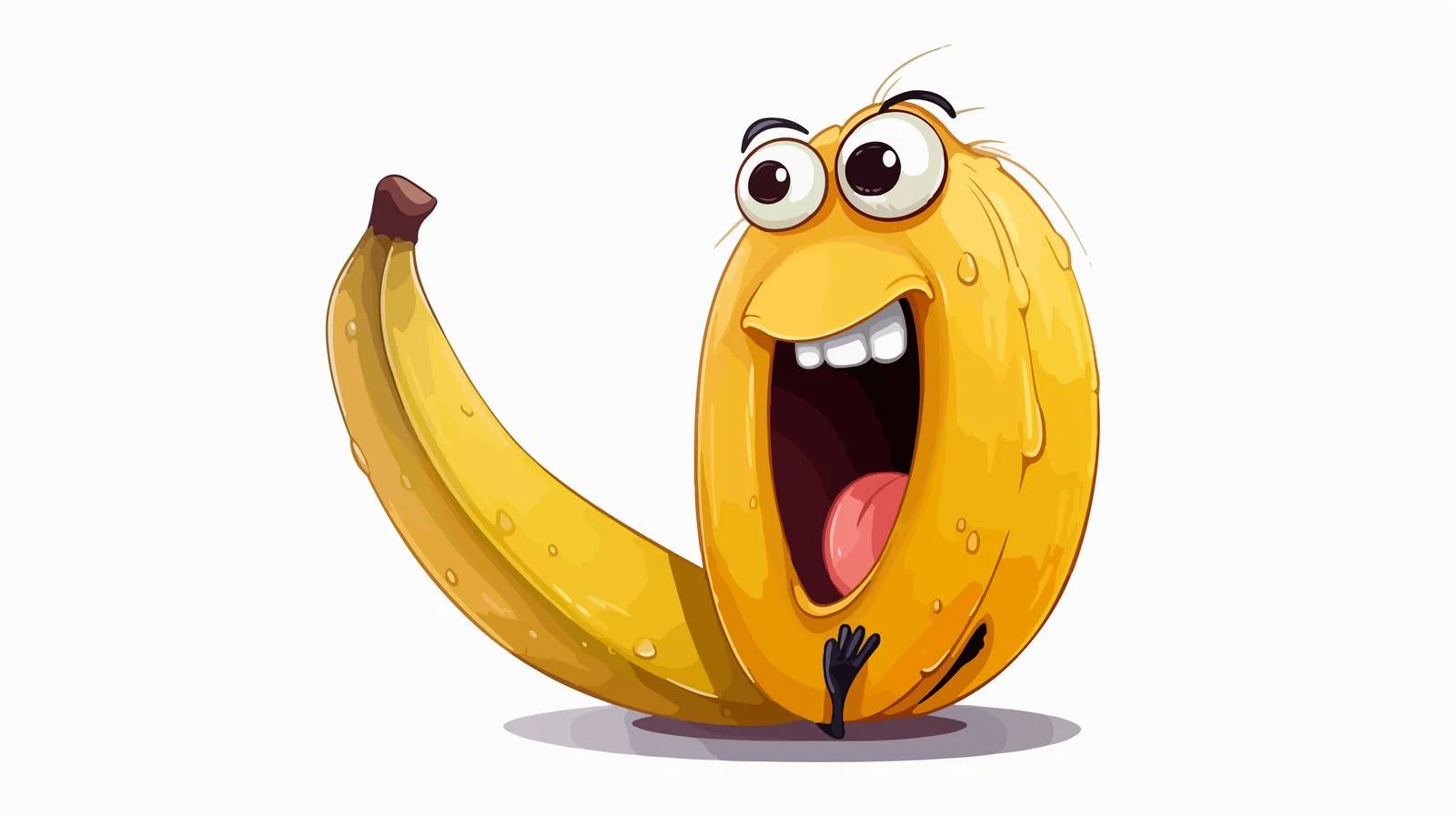 Rotten Banana Cartoon Vector Illustration — free download from Dotvec