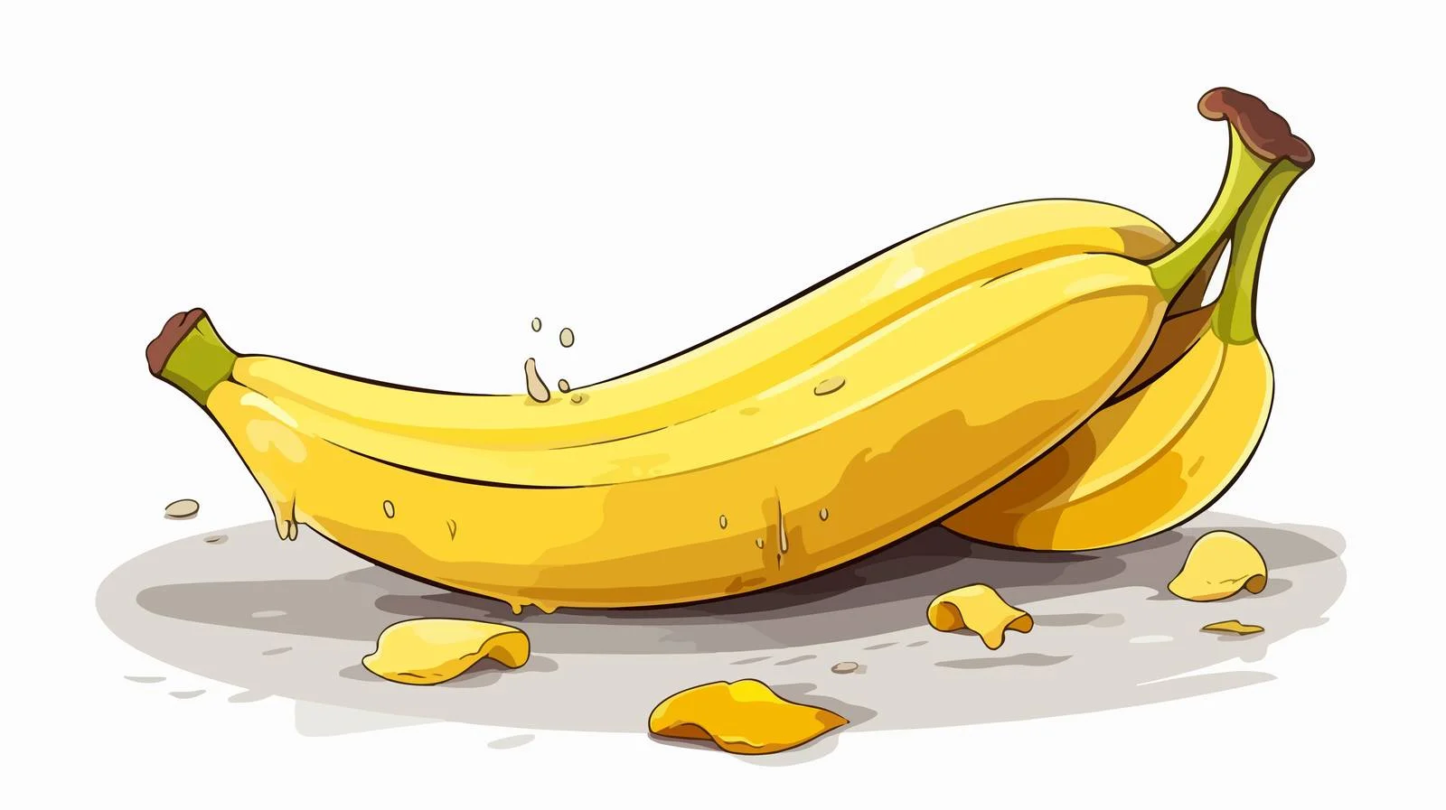 Rotten Banana Cartoon Vector Illustration — free download from Dotvec