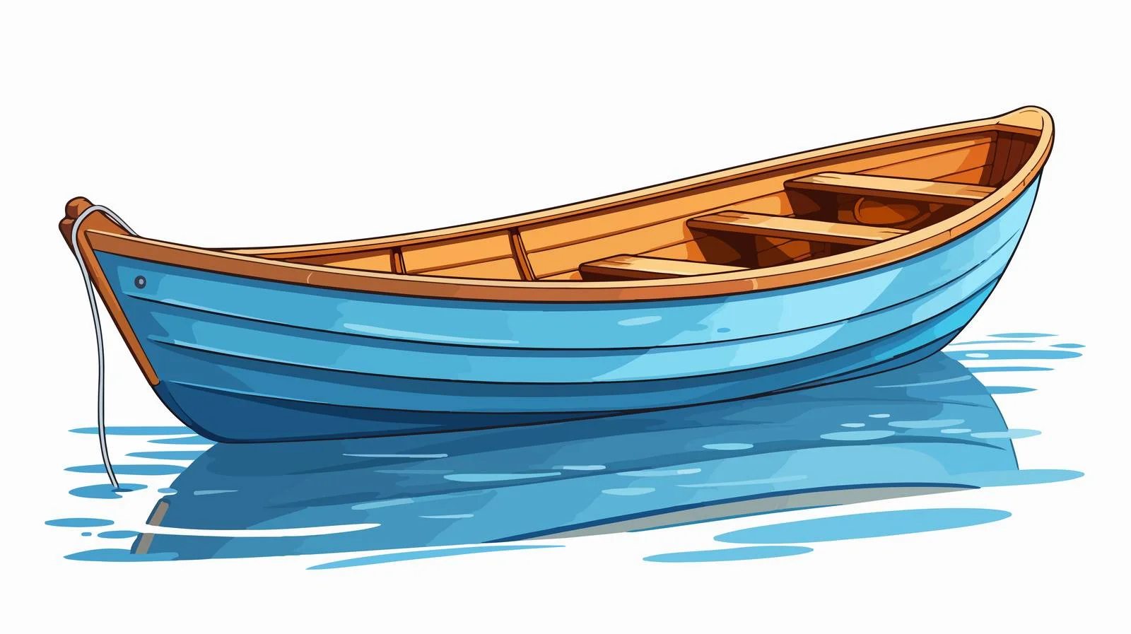 Cartoon Rowing Boat Vector Illustration — free download from Dotvec