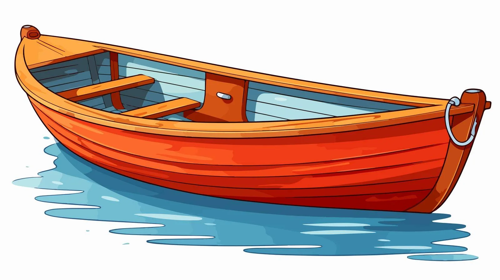 Cartoon Rowing Boat Vector Illustration — free download from Dotvec