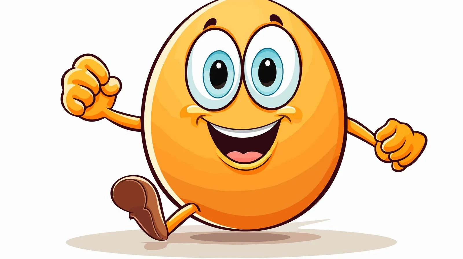 Cartoon Running Egg Stock Vector Illustration — free download from Dotvec