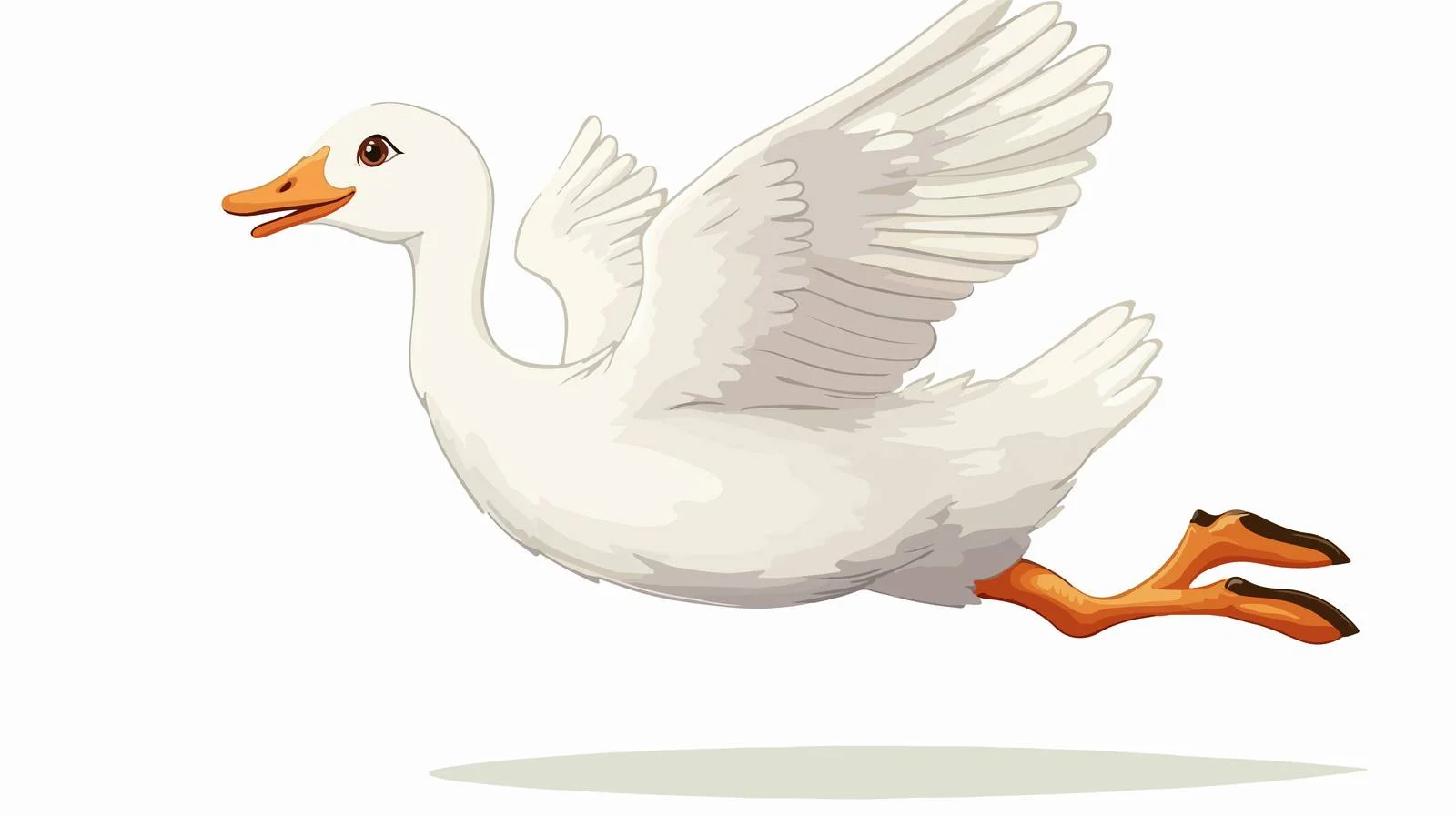 Playful Running Goose Cartoon Vector Illustration — free download from Dotvec