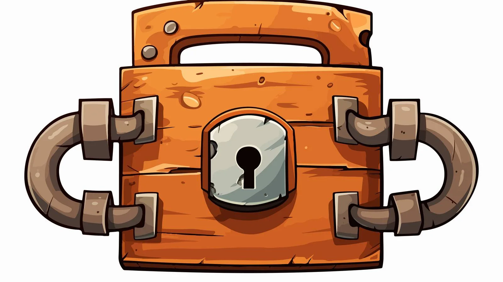 Rusty Lock Cartoon Illustration — free download from Dotvec