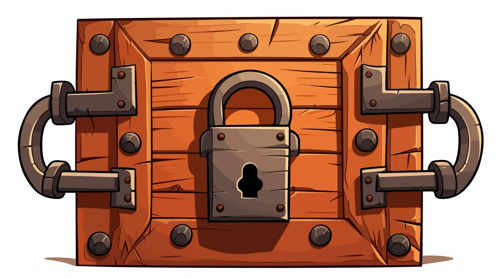 Cartoon Rusty Lock Vector Illustration — free download from Dotvec