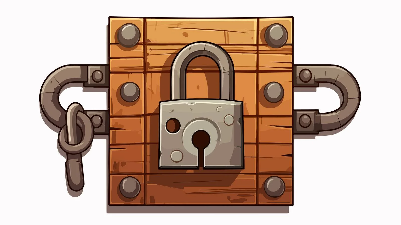Cartoon Rusty Lock Vector Illustration — free download from Dotvec