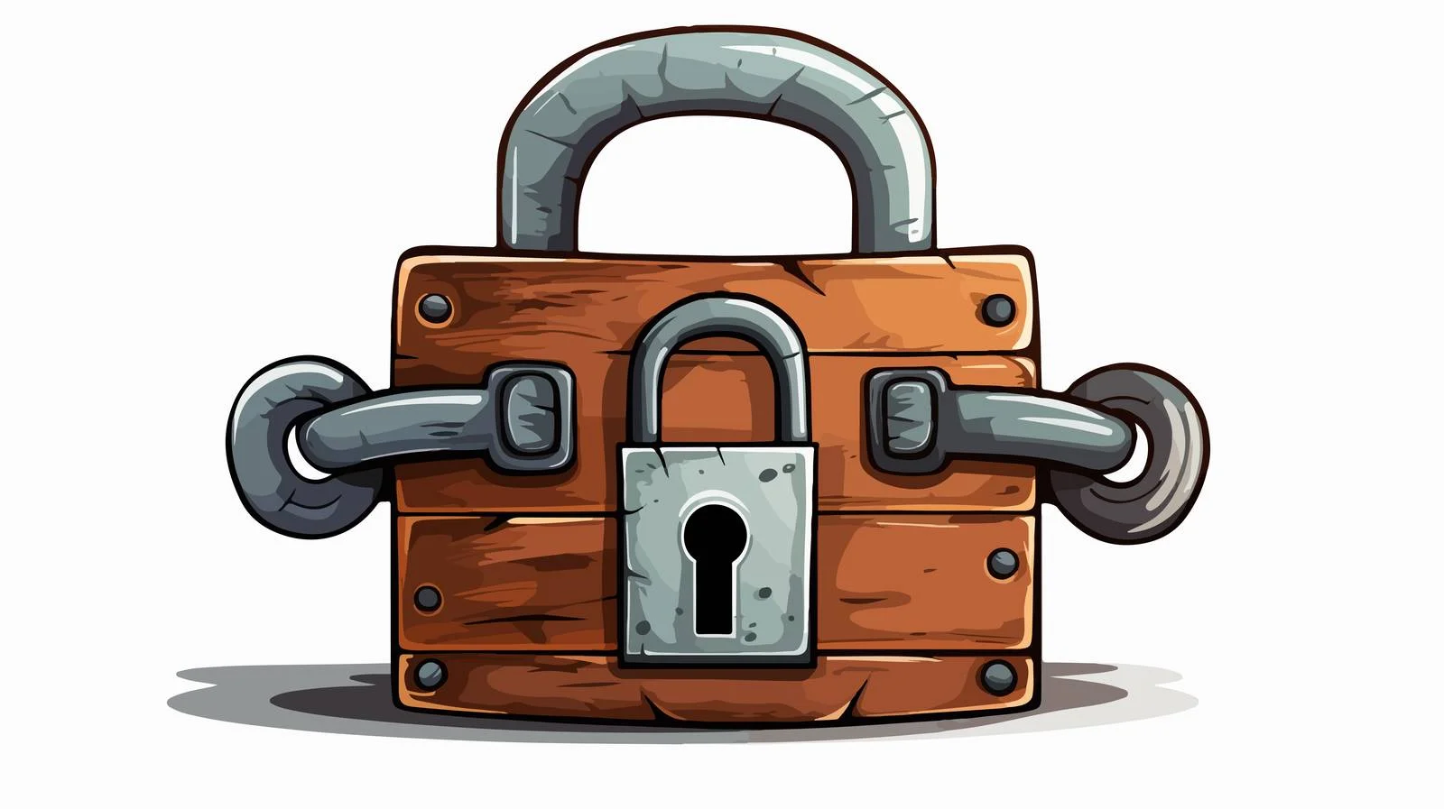 Vintage Rusty Lock Illustration — free download from Dotvec
