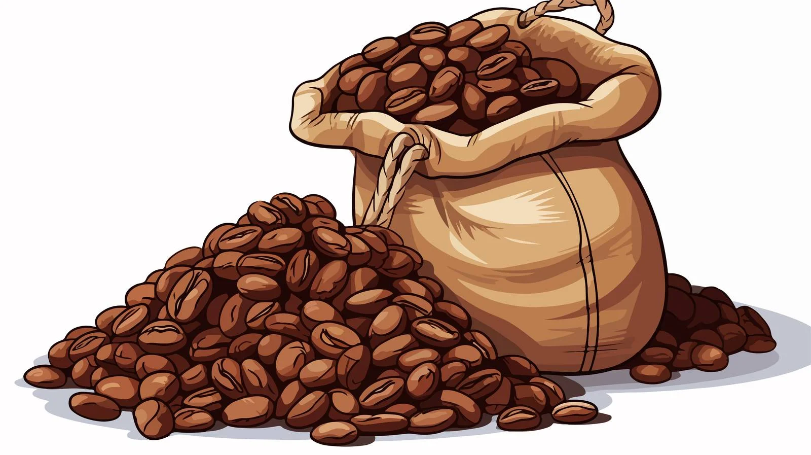Coffee Bean Sack Vector Illustration — free download from Dotvec