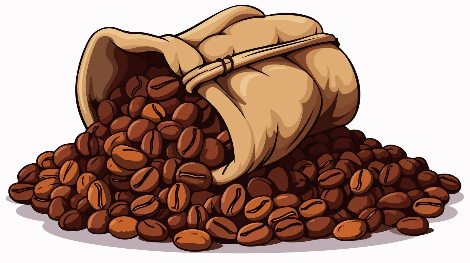 Coffee Beans Sack Vector Illustration — free download from Dotvec