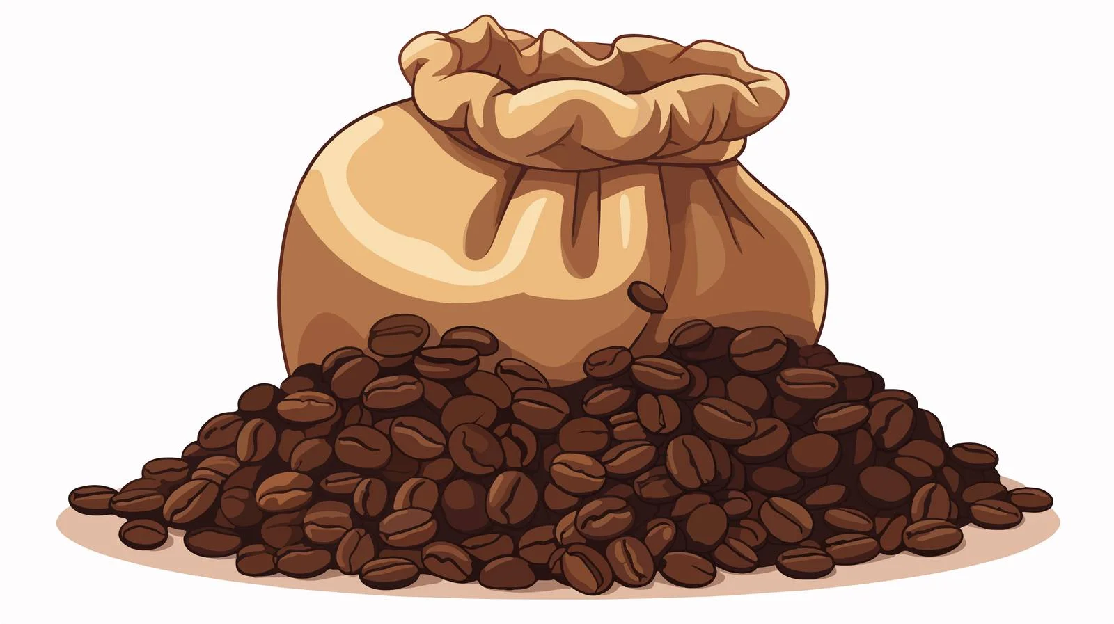 Coffee Beans Sack Cartoon Vector Illustration — free download from Dotvec