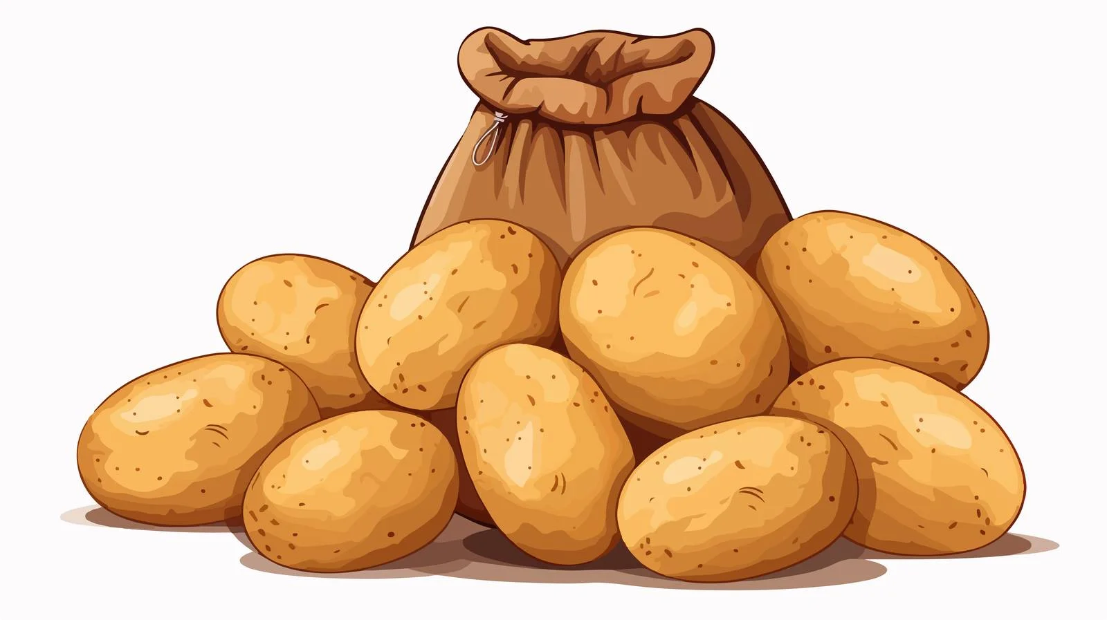 Cartoon Sack of Potatoes Vector Illustration — free download from Dotvec