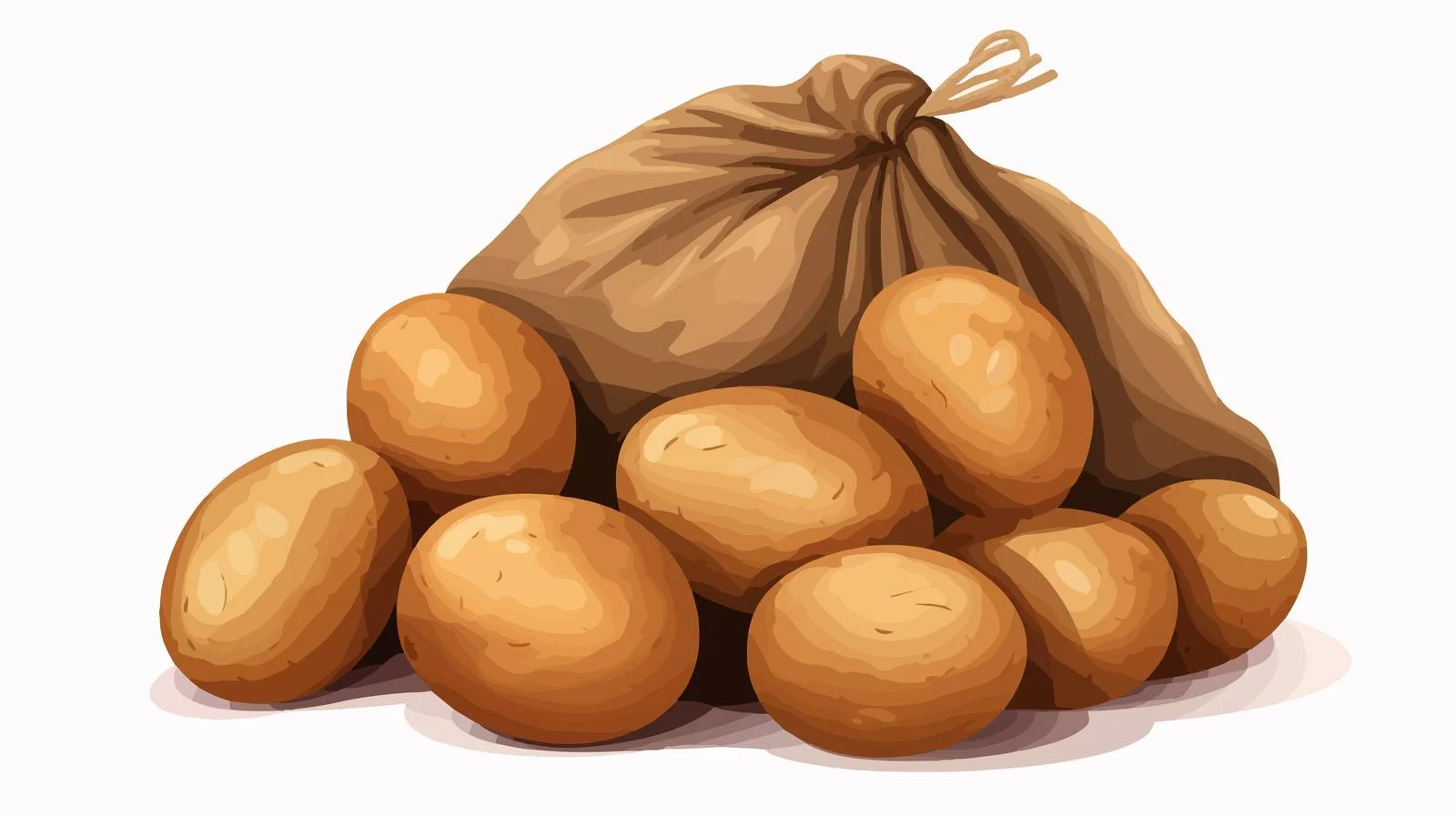 Cartoon Sack of Potatoes Vector Illustration — free download from Dotvec