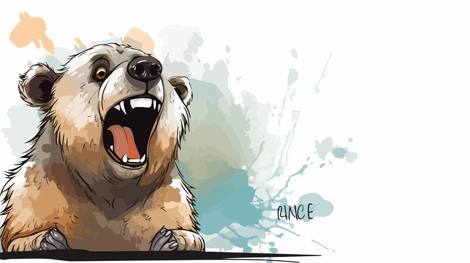 Sad Bear Speech Bubble Cartoon — free download from Dotvec