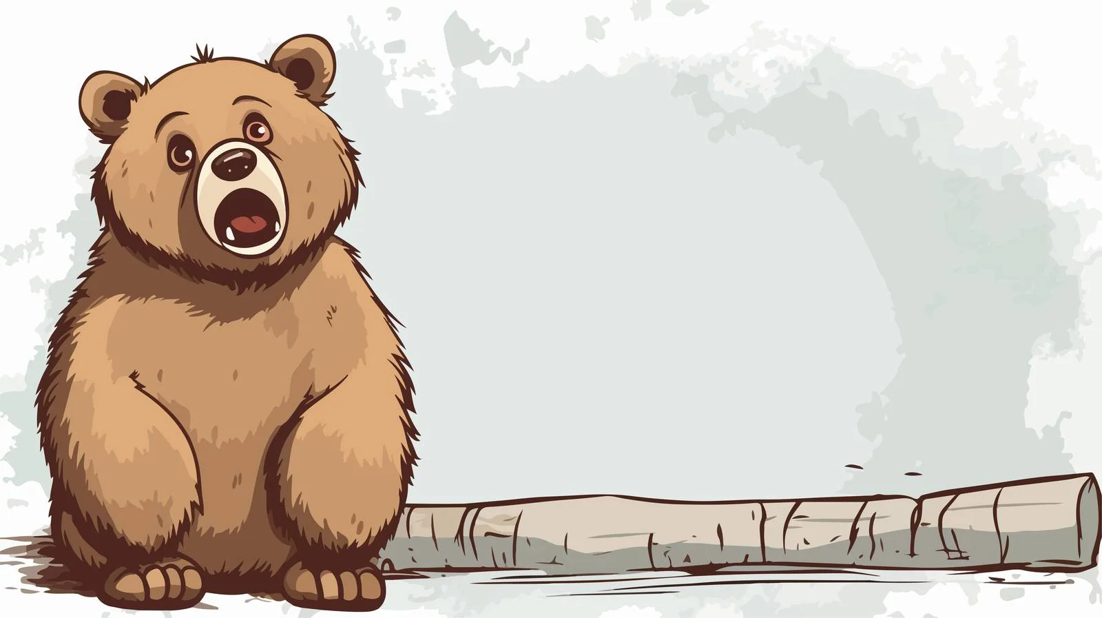 Sad Bear with Speech Bubble Illustration — free download from Dotvec
