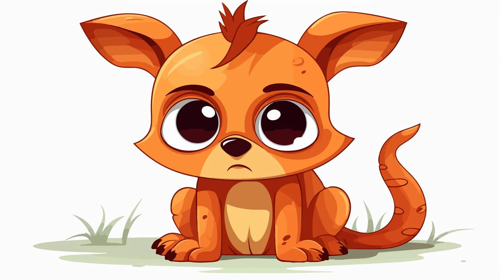 Cute Sad Animal Vector Illustration — free download from Dotvec