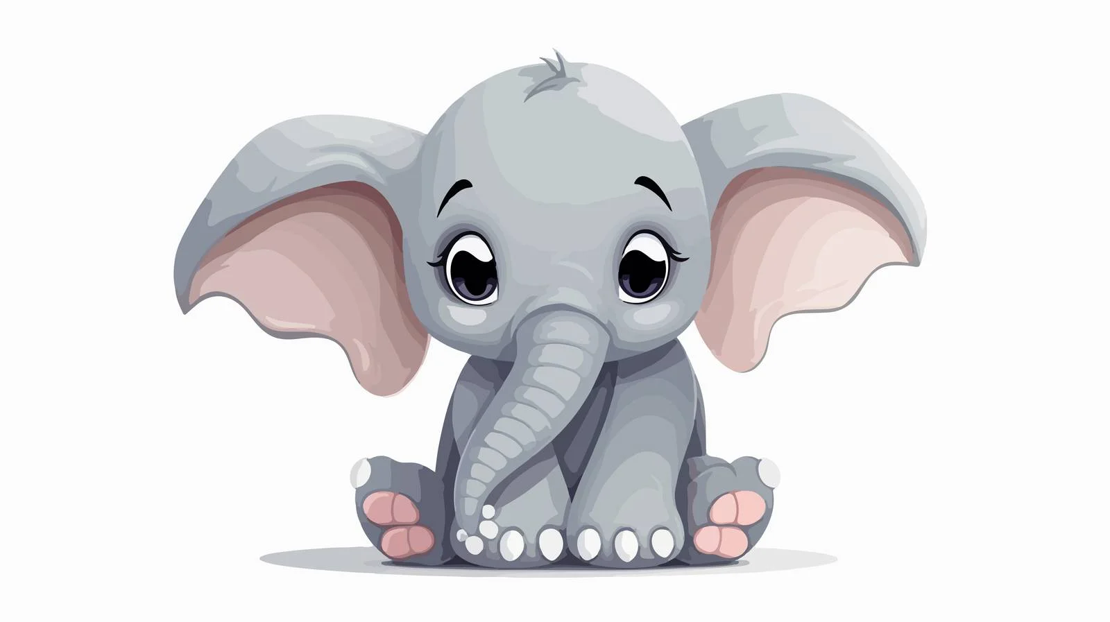 Sad Little Elephant Stock Vector Cartoon — free download from Dotvec