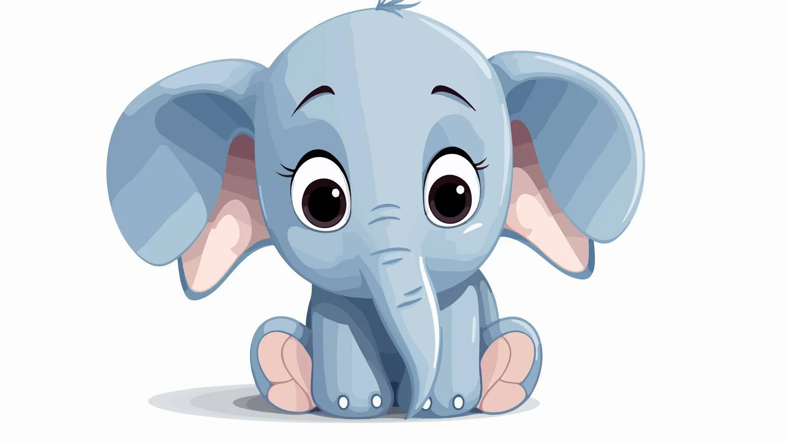 Sad Little Elephant Cartoon Vector Illustration — free download from Dotvec