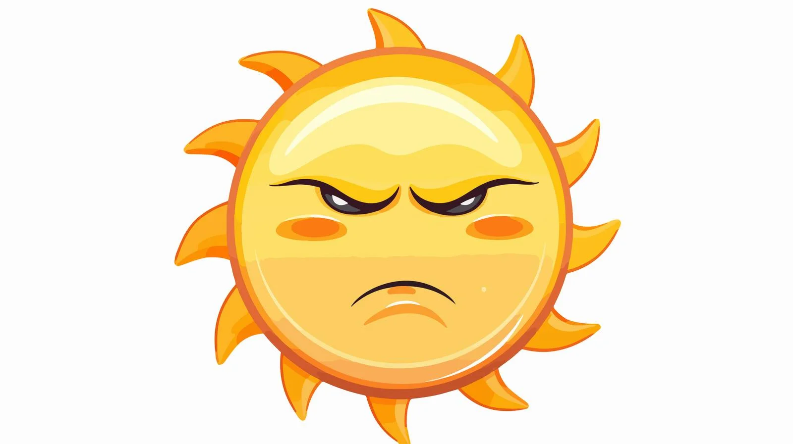 Illustration: Sad Sun — free download from Dotvec