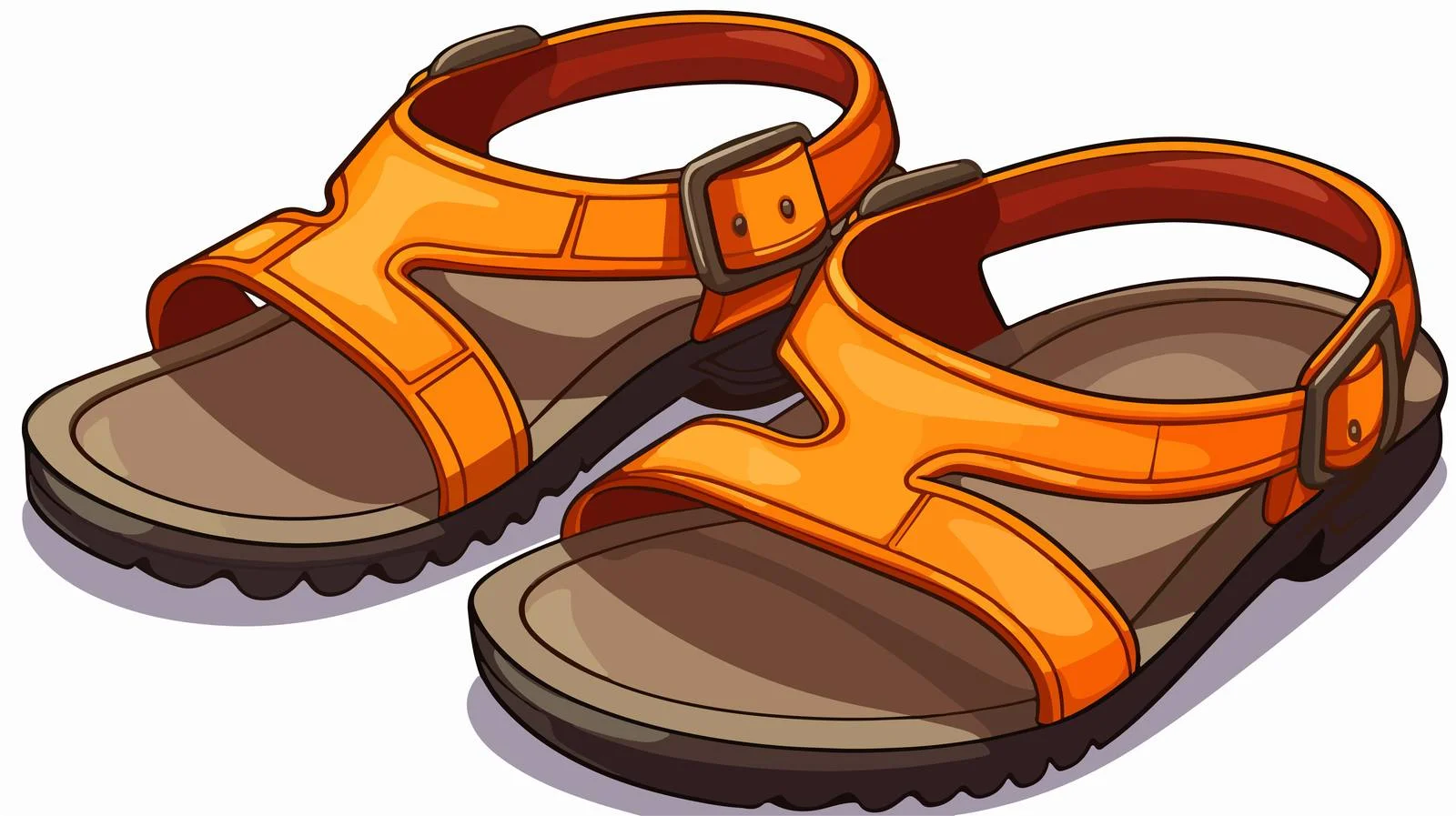 Cartoon Sandals Vector Illustration — free download from Dotvec