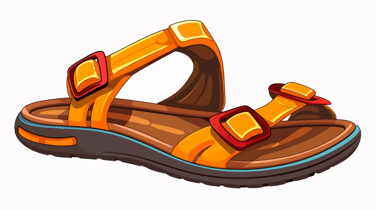 Cartoon Sandals Vector Illustration — free download from Dotvec