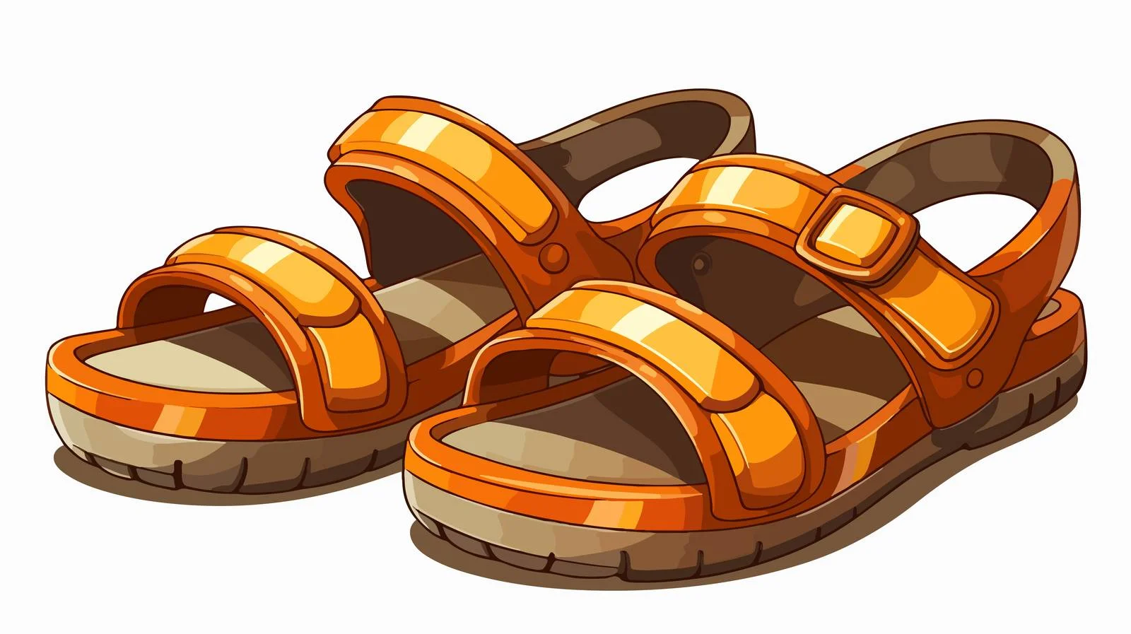 Cartoon Sandals Vector Illustration – free sandal image from Dotvec
