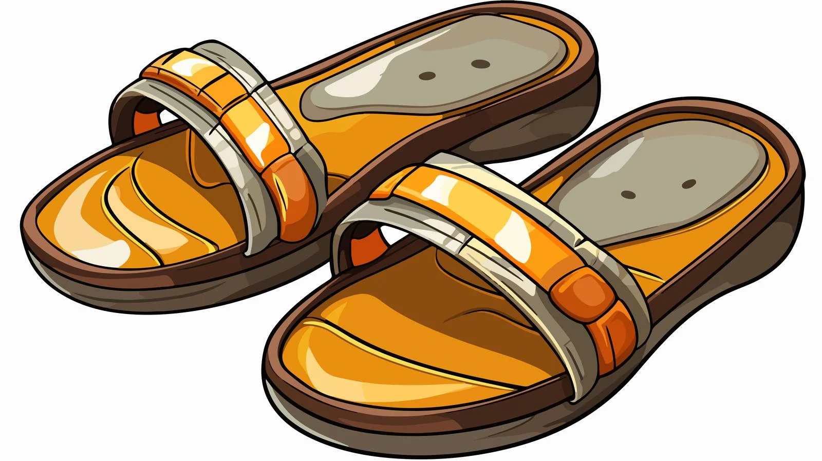 Cartoon Sandals Vector Illustration — free download from Dotvec
