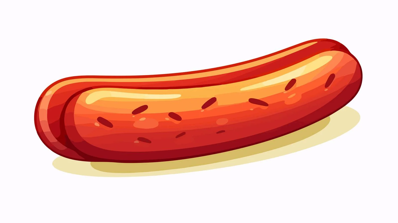 Cartoon Sausage Illustration — free download from Dotvec