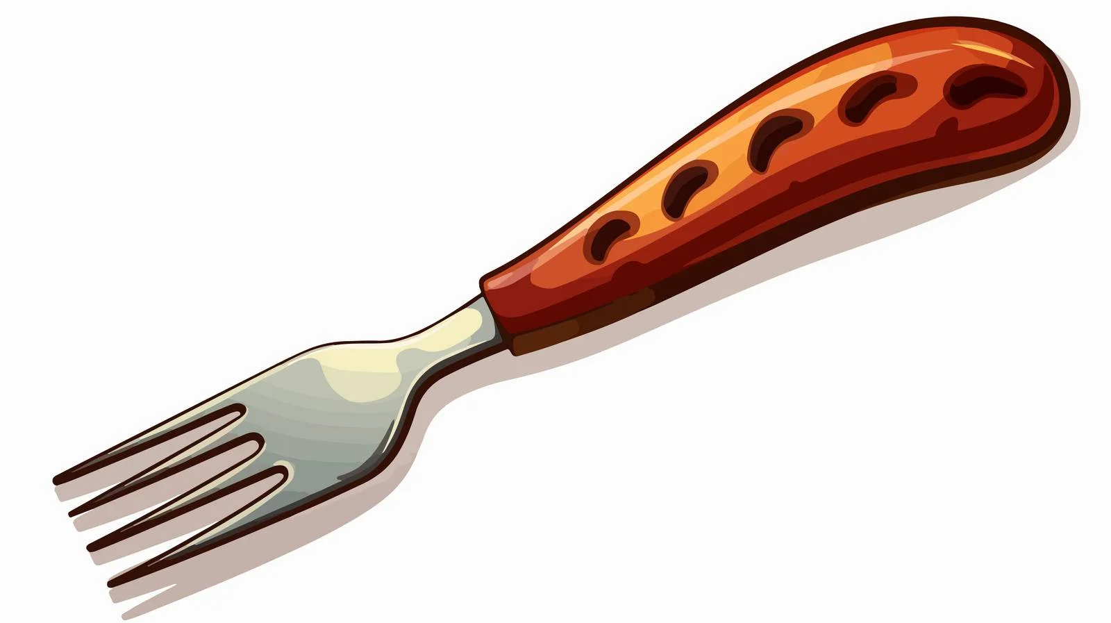 Whimsical Sausage Fork Illustration — free download from Dotvec