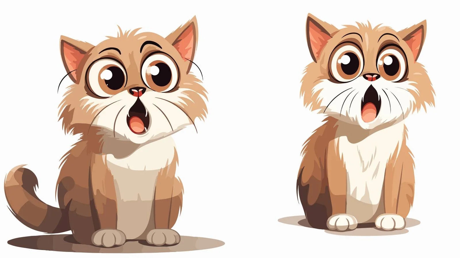 Scared Cat Cartoon Illustration — free download from Dotvec