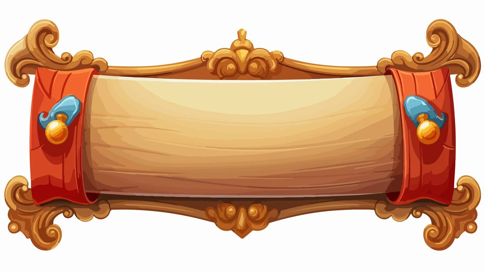 Cartoon Scroll Banner Vector Illustration — free download from Dotvec