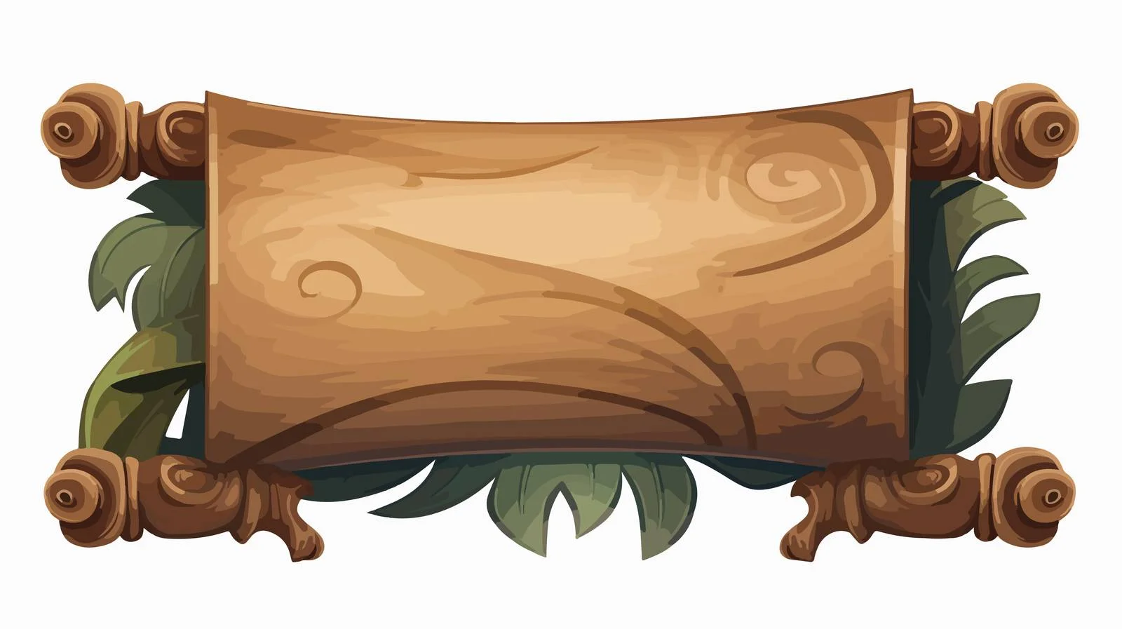 Cartoon Scroll Banner Vector Illustration — free download from Dotvec