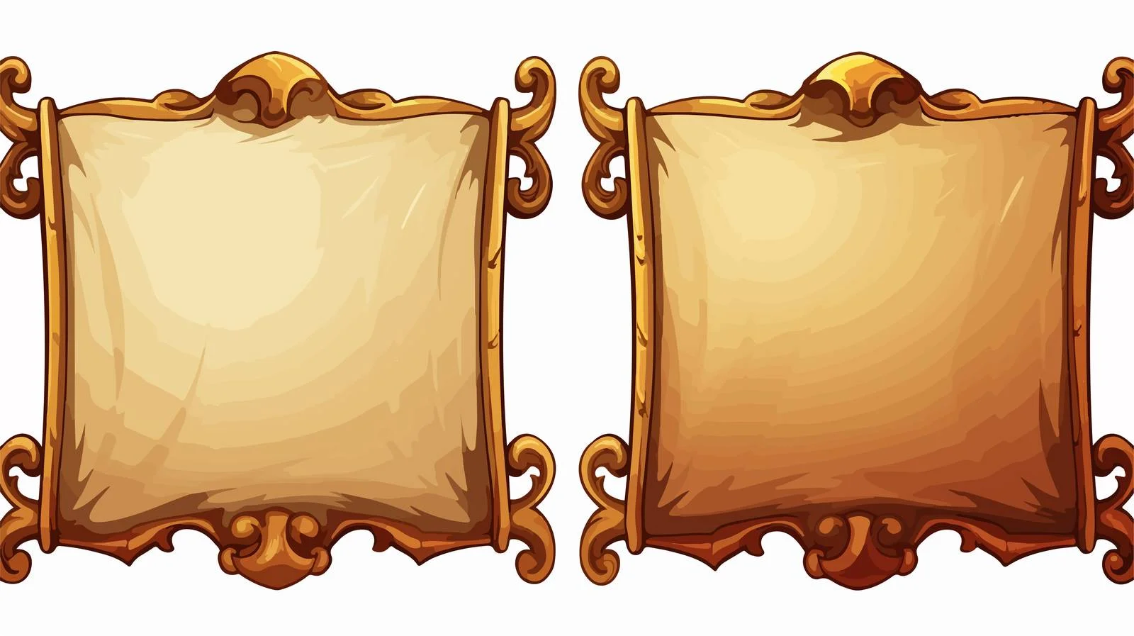 Cartoon Scroll Banner Vector Illustration — free download from Dotvec