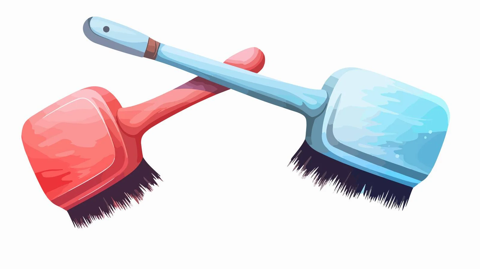 Cartoon Scrubbing Brush Vector Illustration — free download from Dotvec