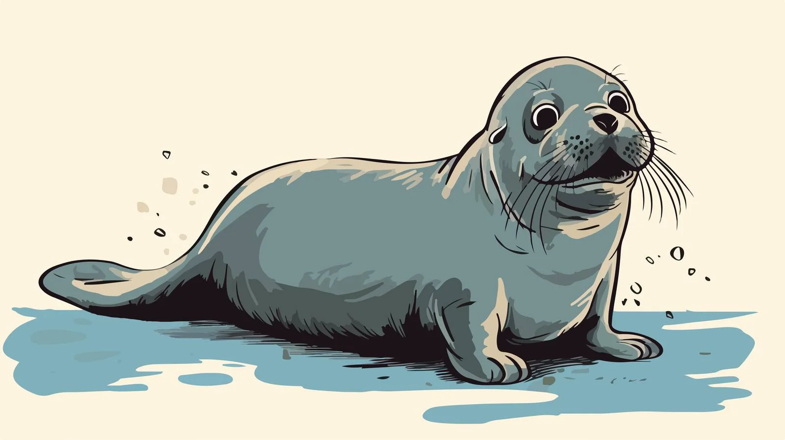 Cartoon Seal Speech Bubble Grunge Image — free download from Dotvec