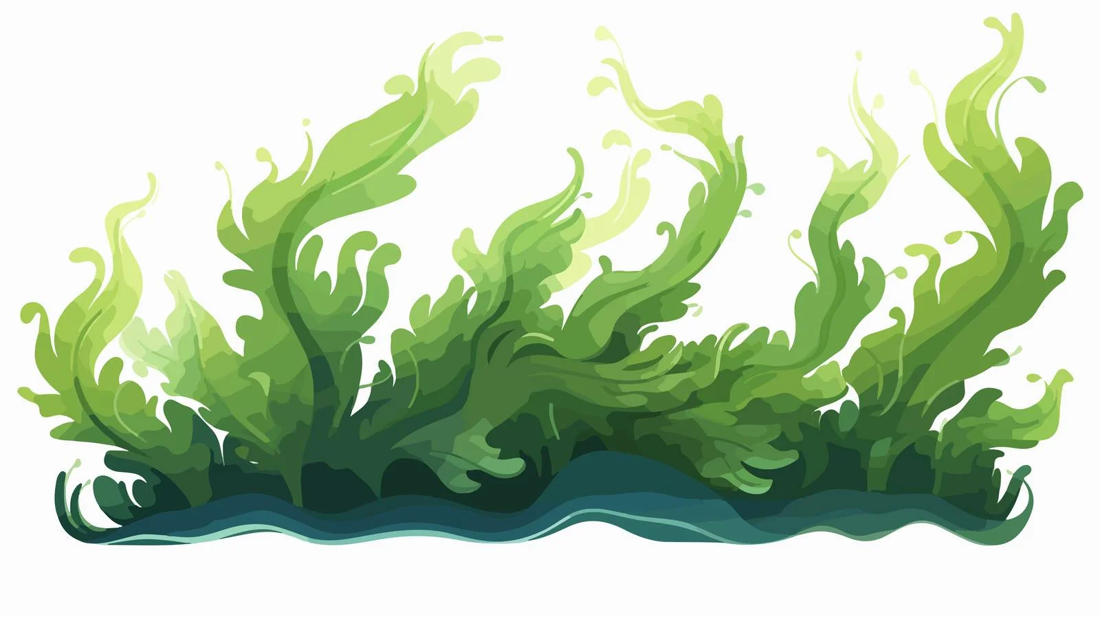 Cartoon Seaweed Illustration — free download from Dotvec