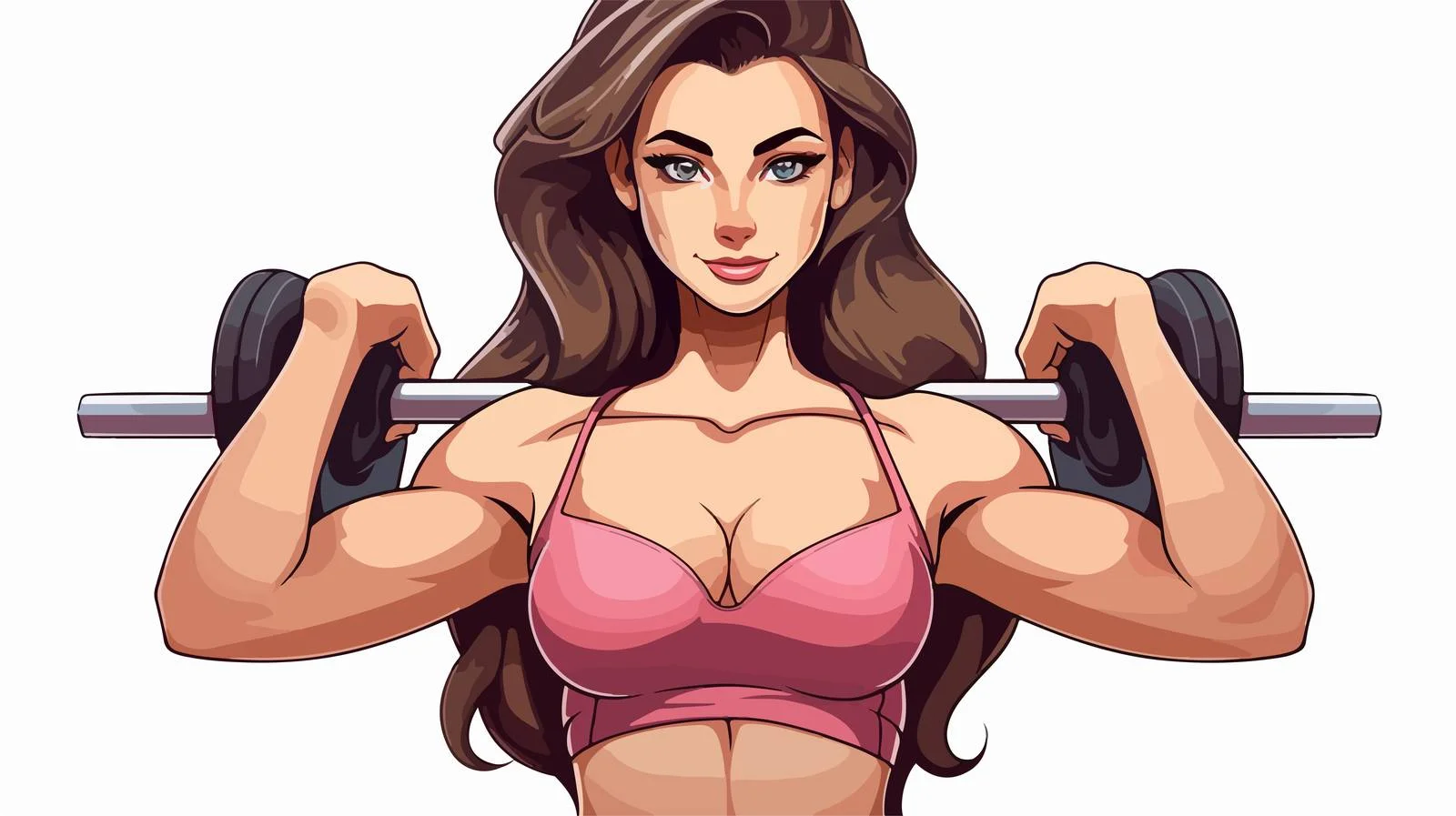 Fitness Cartoon Girl Stock Illustration — free download from Dotvec
