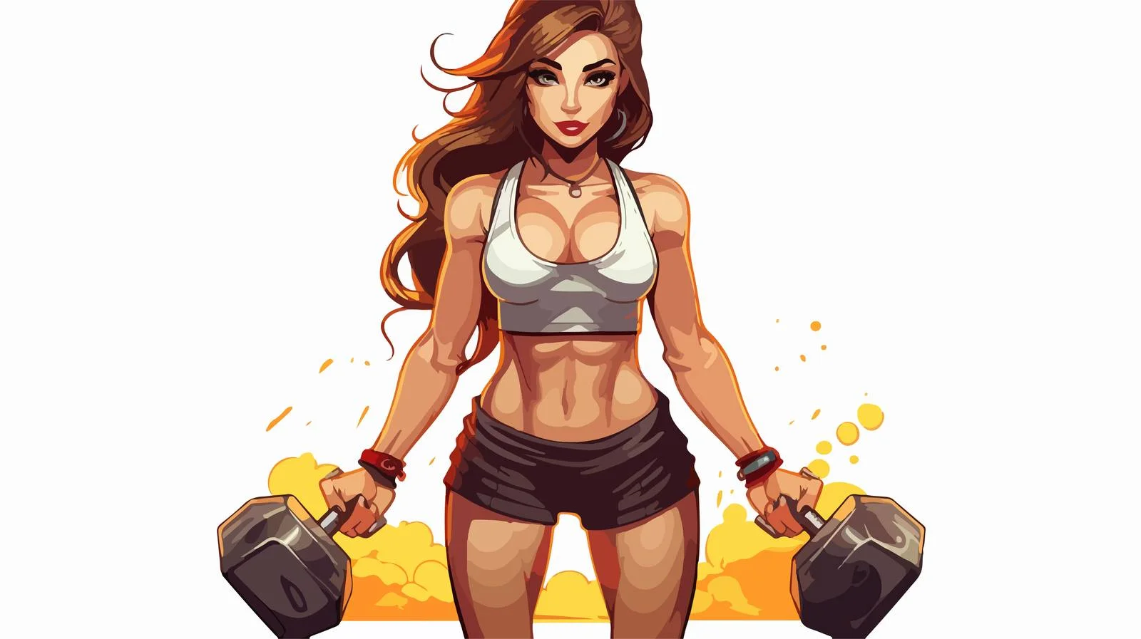 Fitness Cartoon Character Illustration — free download from Dotvec