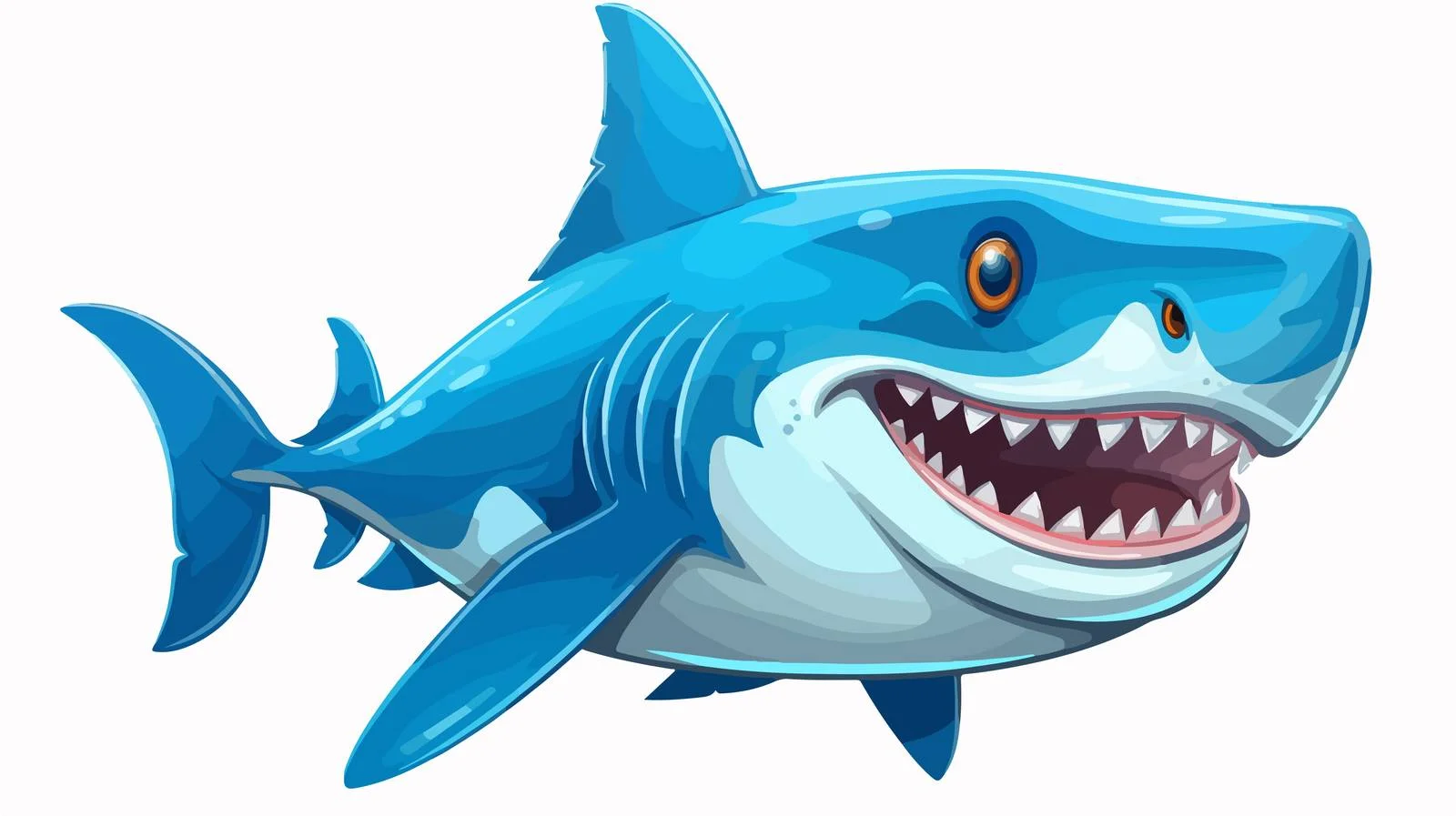 Cartoon Shark Vector Illustration — free download from Dotvec