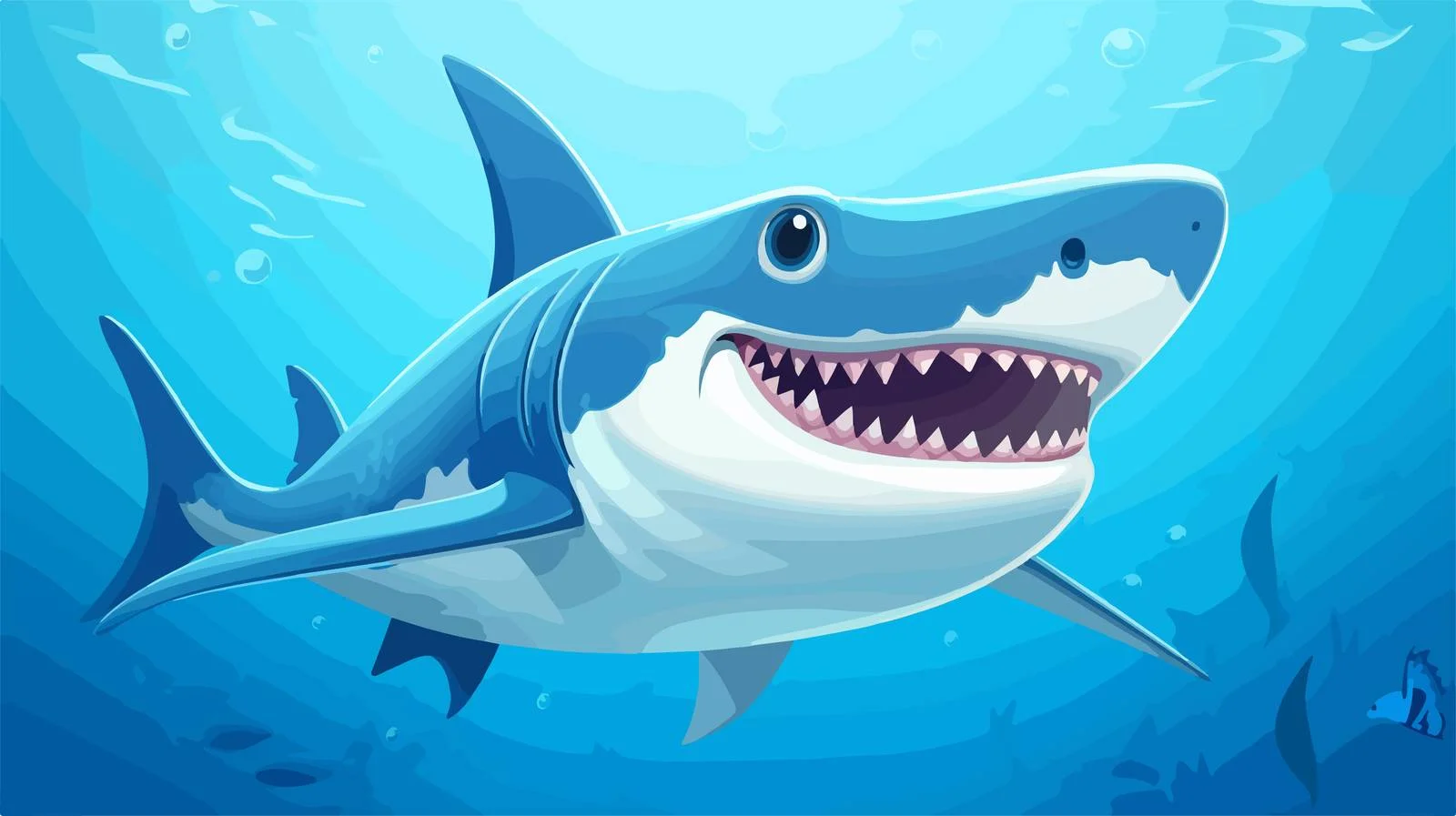 Cartoon Shark Vector Illustration — free download from Dotvec