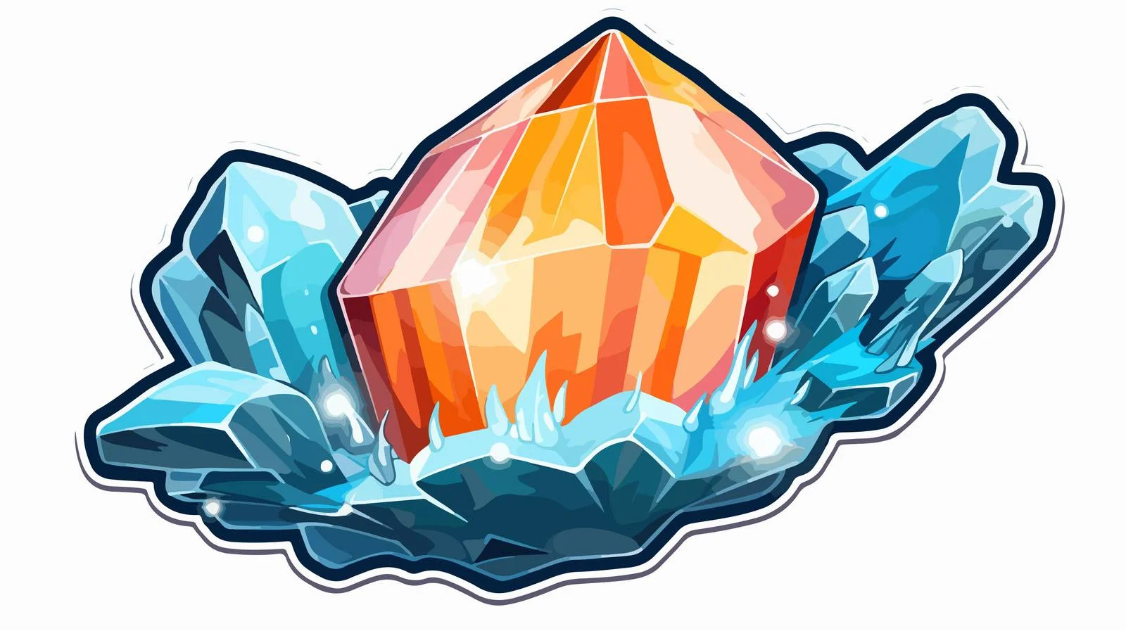Cartoon Crystal Thought Bubble Illustration — free download from Dotvec