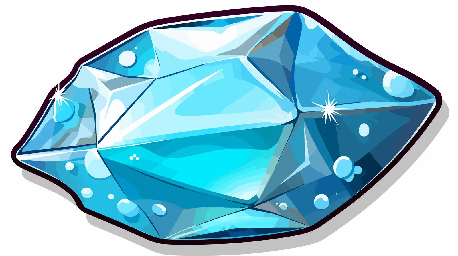 Cartoon Crystal with Thought Bubble — free download from Dotvec
