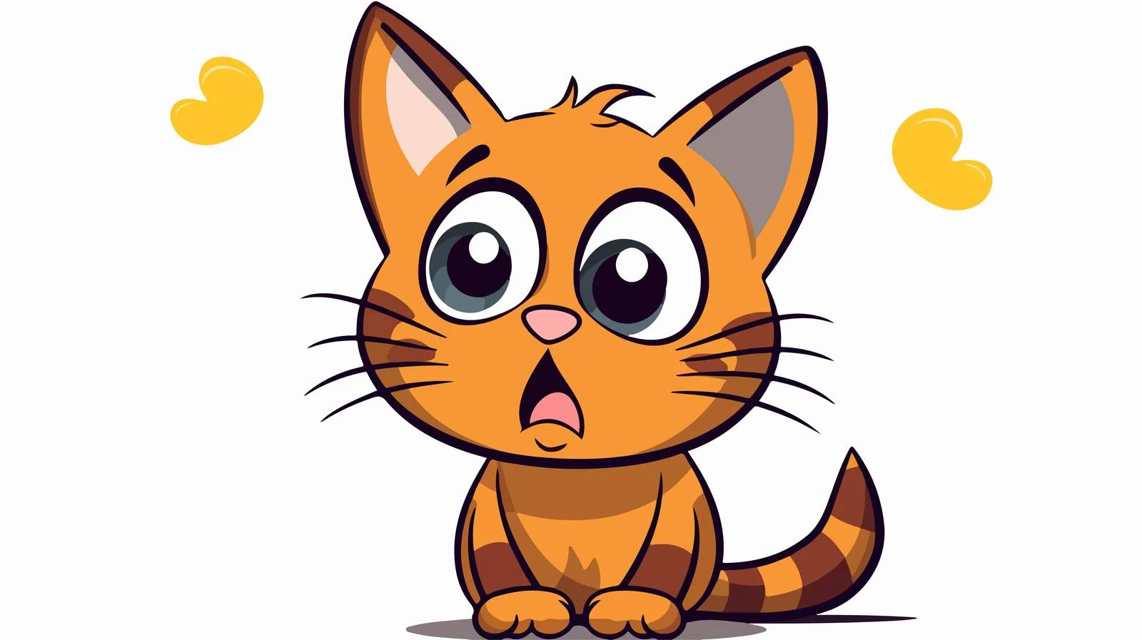 Shocked Cat with Thought Bubble — free download from Dotvec