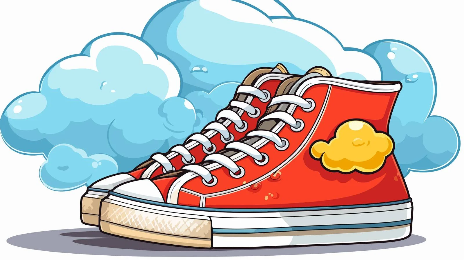 Retro Cartoon Shoes with Thought Bubble — free download from Dotvec